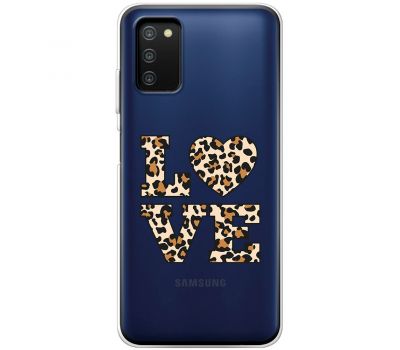 Чохол для Samsung Galaxy A03s (A037) MixCase Леопард love