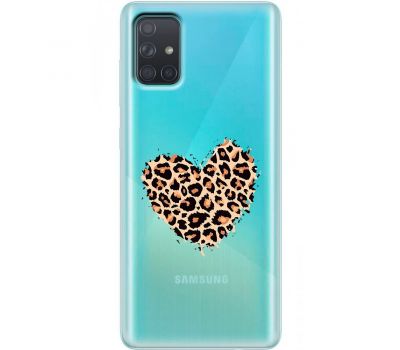 Чохол Samsung Galaxy A71 (A715) MixCase Леопард серце