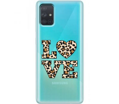 Чохол для Samsung Galaxy A71 (A715) MixCase Леопард love