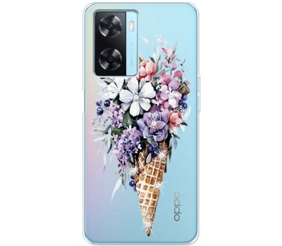 Чохол для Oppo A57s MixCase зі стразами Ice Cream Flowers