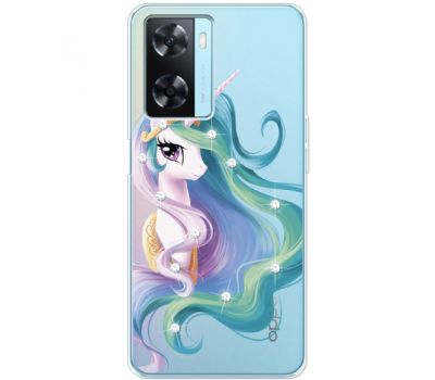 Чохол для Oppo A57s MixCase зі стразами Unicorn Queen