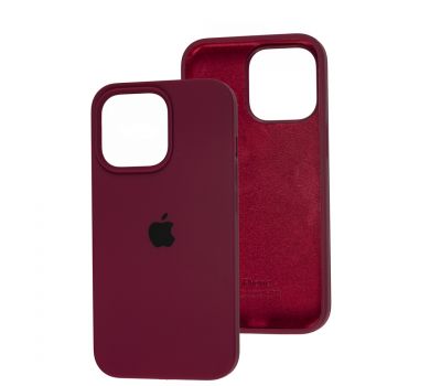 Чохол для iPhone 13 Pro Square Full silicone бордовий / maroon