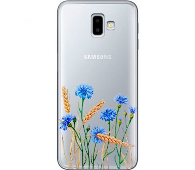 Чохол для Samsung Galaxy J6+ 2018 (J610) Mixcase квіти волошки в пшениці