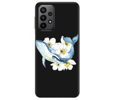 Чохол для Samsung Galaxy A23 (A235) MixCase Кіт та білі квіти