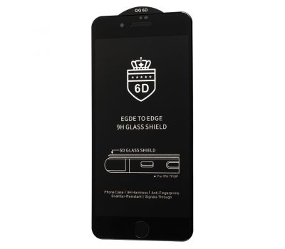 Захисне скло 6D для iPhone 7 Plus / 8 Plus OG Crown чорне (OEM)