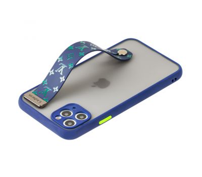Чохол для iPhone 11 Pro WristBand LV синій / зелений 3137064