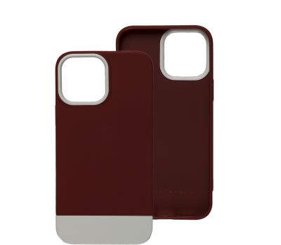 Чохол для iPhone 13 Pro Max Bichromatic wine/white