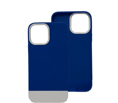 Чохол для iPhone 13 Pro Max Bichromatic navy blue / white