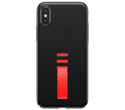 Чохол для iPhone X / Xs Baseus Little Tail Case чорний + червоний 3139891