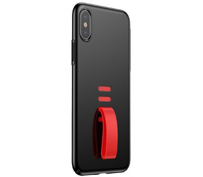 Чохол для iPhone X / Xs Baseus Little Tail Case чорний + червоний 3139892
