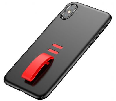Чохол для iPhone X / Xs Baseus Little Tail Case чорний + червоний 3139893