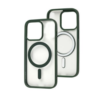 Чохол для iPhone 13 Pro Max Color MagSafe зелений