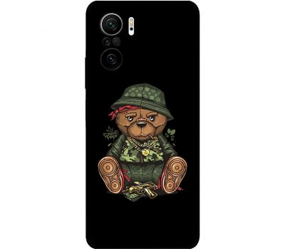 Чохол для Xiaomi Poco F3 MixCase гроші angry bear