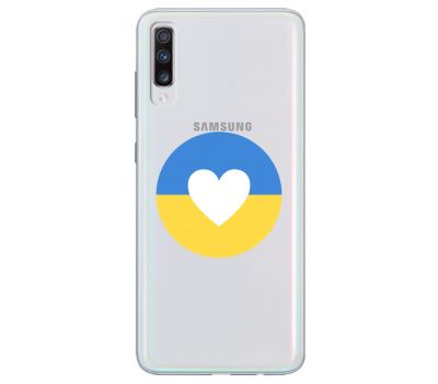 Чохол Samsung Galaxy A70 (A705) Mixcase Серце на прозорому