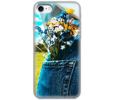 Чохол для iPhone 7 / 8 MixCase патріотичні квіти України