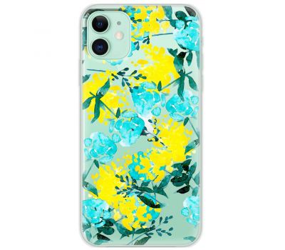Чохол для iPhone 11 MixCase патріотичні жовто-блакитні квіти