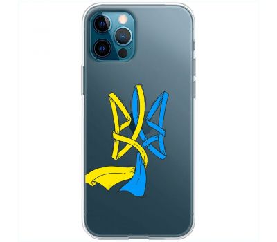 Чохол для iPhone 12 Pro MixCase патріотичні синє-жовтий Тризуб