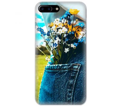 Чохол для iPhone 7 Plus / 8 Plus MixCase патріотичні квіти України