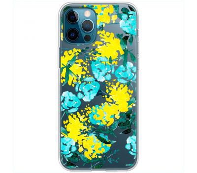 Чохол для iPhone 12 Pro Max MixCase патріотичні жовто-блакитні квіти