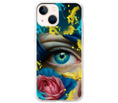 Чохол для iPhone 14 Plus MixCase патріотичні Синє жіноче око