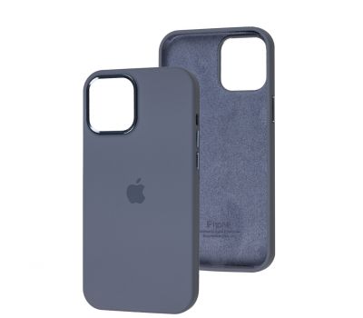 Чохол для iPhone 12 Pro Max New silicone Metal Buttons lavender gray