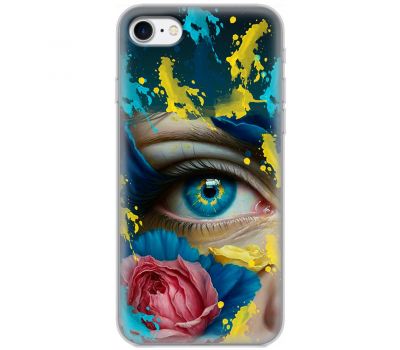 Чохол для iPhone 7 / 8 MixCase патріотичні Синє жіноче око