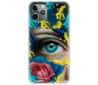 Чохол для iPhone 11 Pro MixCase патріотичні Синє жіноче око