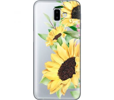 Чохол для Samsung Galaxy J6+ 2018 (J610) Mixcase квіти великі соняшники
