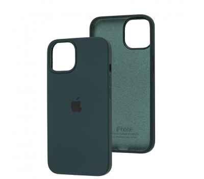 Чохол для iPhone 13 / 14 Square Full silicone зелений / forest green