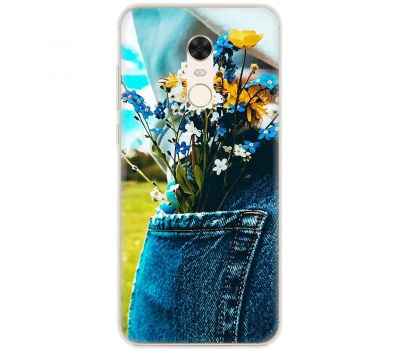 Чохол для Xiaomi Redmi 5 Plus MixCase патріотичні квіти України