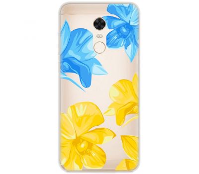 Чохол для Xiaomi Redmi 5 Plus MixCase патріотичні синьо-жовті квіти