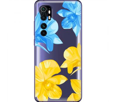 Чохол для Xiaomi Mi Note 10 Lite MixCase патріотичні синьо-жовті квіти