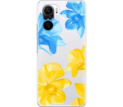 Чохол для Xiaomi Poco F3 MixCase патріотичні синьо-жовті квіти