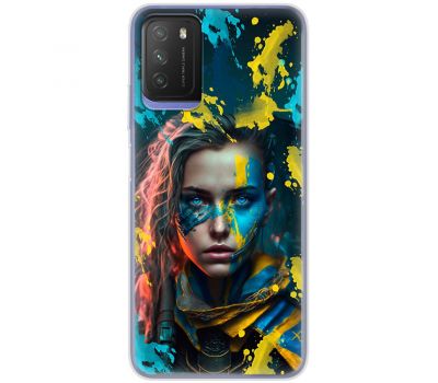 Чохол для Xiaomi Poco M3 MixCase патріотичні воєвнича Українка