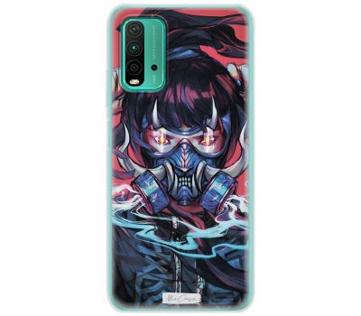 Чохол з аніме для Xiaomi Redmi 9T MixCase дівчина в хім. захисту