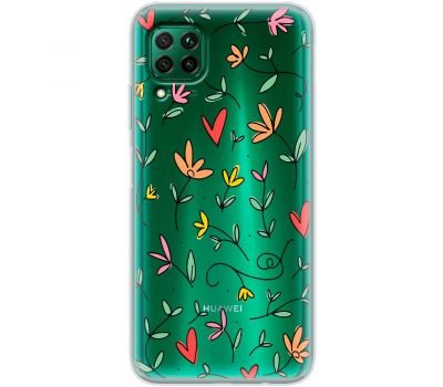 Чохол для Huawei P40 Lite Mixcase квіти - листочки