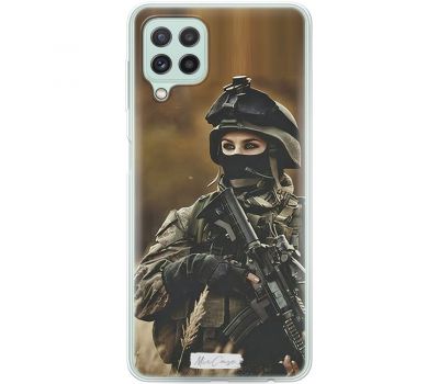 Чохол для Samsung Galaxy A22 (A225) / M32 (M325) Mixcase військова дівчина