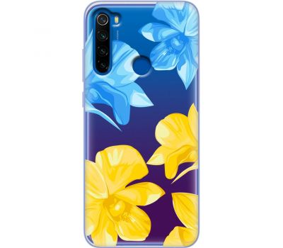 Чохол для Xiaomi Redmi Note 8T MixCase патріотичні синьо-жовті квіти