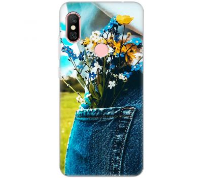Чохол для Xiaomi Redmi Note 6 Pro MixCase патріотичні квіти України