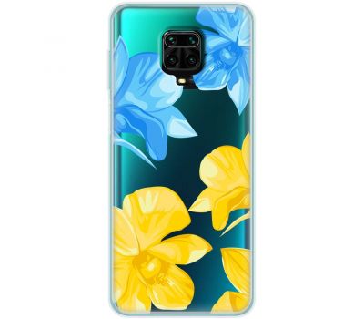 Чохол для Xiaomi Redmi Note 9S / 9 Pro MixCase патріотичні синьо-жовті квіти