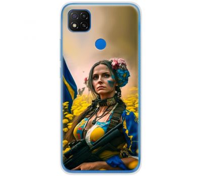 Чохол для Xiaomi Redmi 9C MixCase патріотичні ніжна Українка