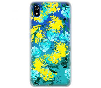 Чохол для Xiaomi Redmi 7A MixCase патріотичні жовто-блакитні квіти