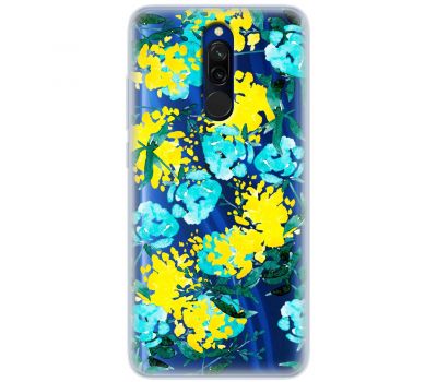 Чохол для Xiaomi Redmi 8 MixCase патріотичні жовто-блакитні квіти
