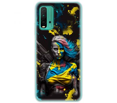 Чохол для Xiaomi Redmi 9T MixCase патріотичні Нездоланна Українка