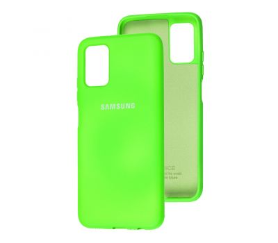 Чохол для Samsung Galaxy A03s (A037) Silicone Full салатовий неон