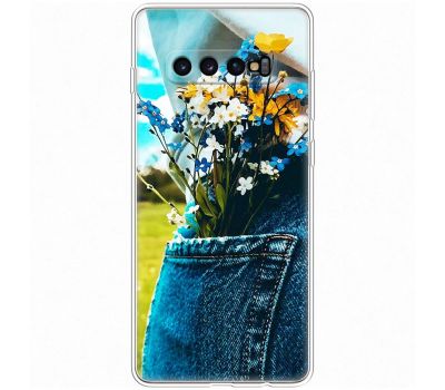 Чохол для Samsung Galaxy S10+ (G975) MixCase патріотичні квіти України