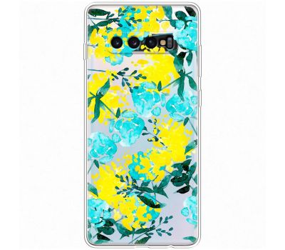 Чохол для Samsung Galaxy S10+ (G975) MixCase патріотичні жовто-блакитні квіти