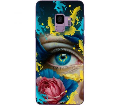 Чохол для Samsung Galaxy S9 (G960) MixCase патріотичні Синє жіноче око