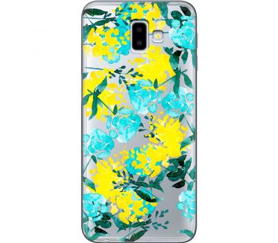 Чохол для Samsung Galaxy J6+ 2018 (J610) MixCase патріотичні жовто-блакитні квіти