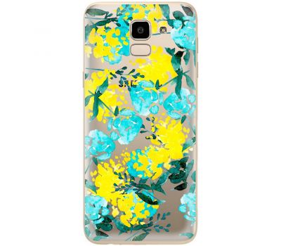 Чохол для Samsung Galaxy J6 2018 (J600) MixCase патріотичні жовто-блакитні квіти
